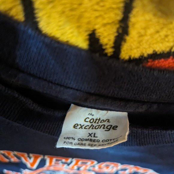 Vintage 90s University of Virginia Navy Blue T-Shirt size XL - Picture 3 of 4